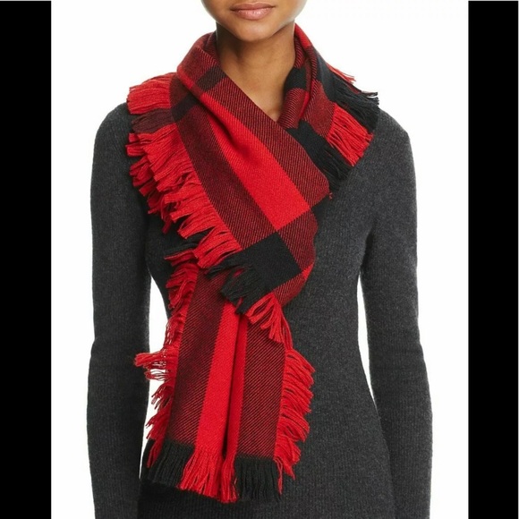 Burberry Unisex Half Mega Fashion Fringe Scarf - Picture 2 of 12